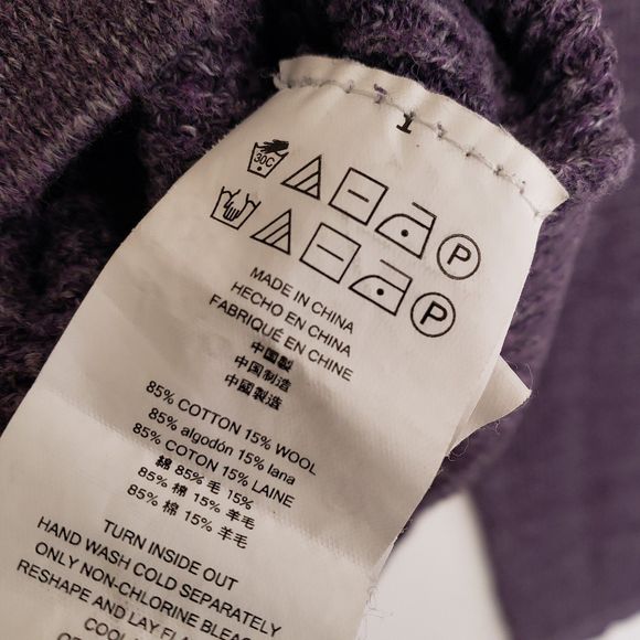 Michael Kors Men's Large Purple Cotton and Wool Blend Sweater - Picture 4 of 8